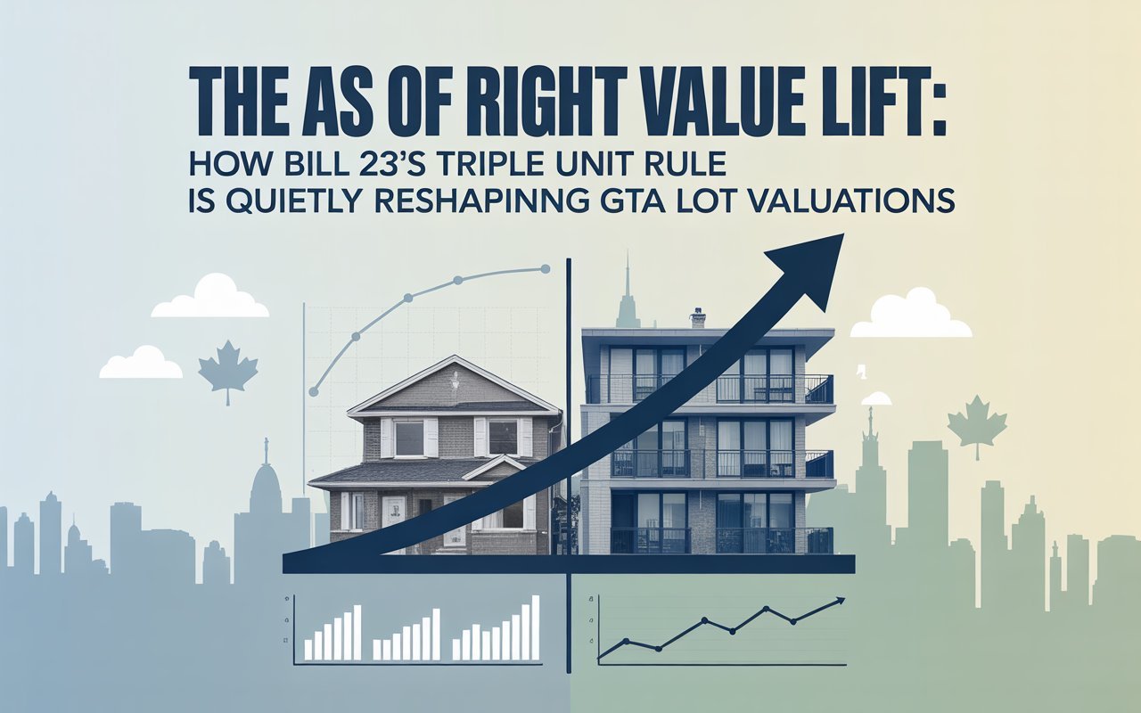 The As of Right Value Lift: How Bill 23’s Triple Unit Rule Is Quietly Reshaping GTA Lot Valuations